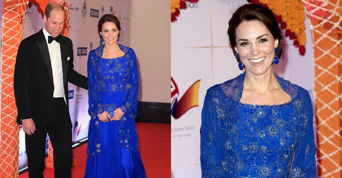 ONE MINUTE AGO: Princess Catherine steals Prince William's heart in stunning blue evening gown for Bollywood night